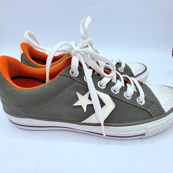 Converse Shoes - Converse Olive and Orange Low-Tops